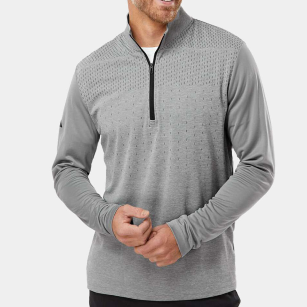 Heather Block Print Quarter-Zip Pullover Thumbnail